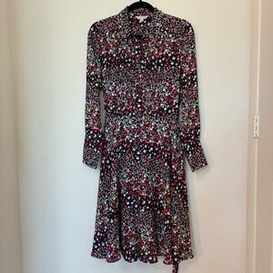 Nanette Lepore Multicolor Floral Long Sleeve Dress